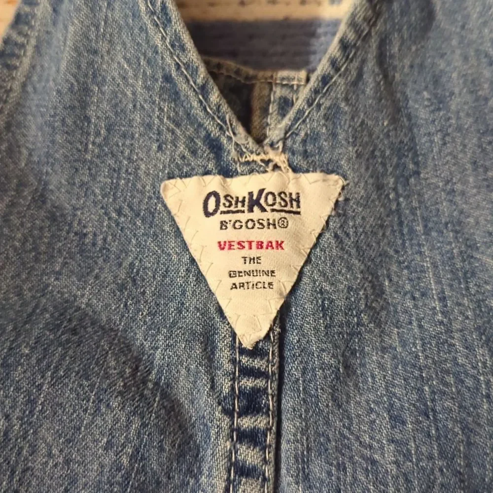 Oshkosh bgosh vintage denim blue‎ overalls size 4T